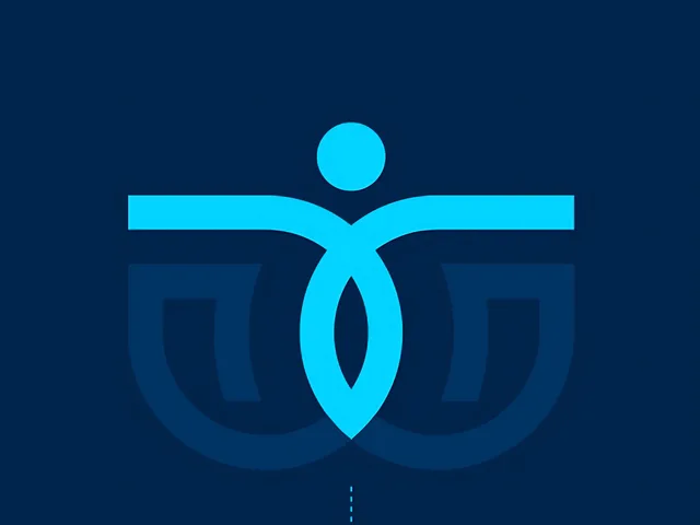 Happy character in the Well Motion logo